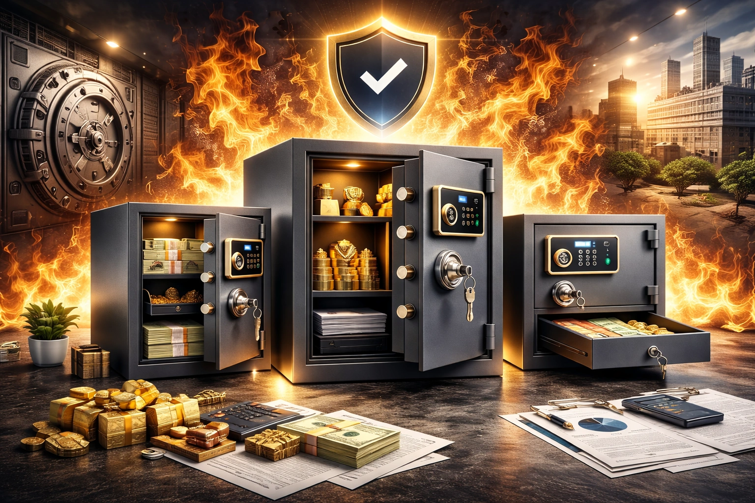 Fire resistant locker for document protection