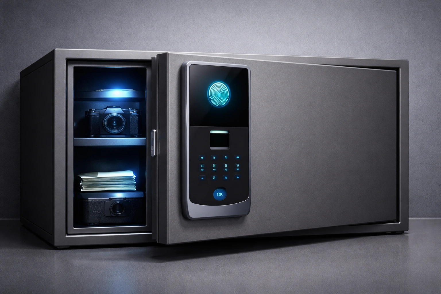 Biometric safe locker for office use